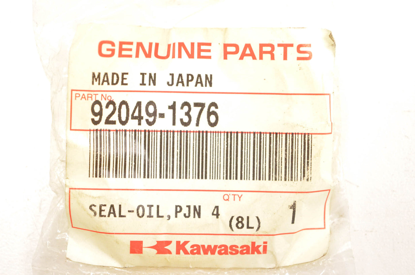 New OEM Kawasaki 92049-1376 Oil Seal NOS