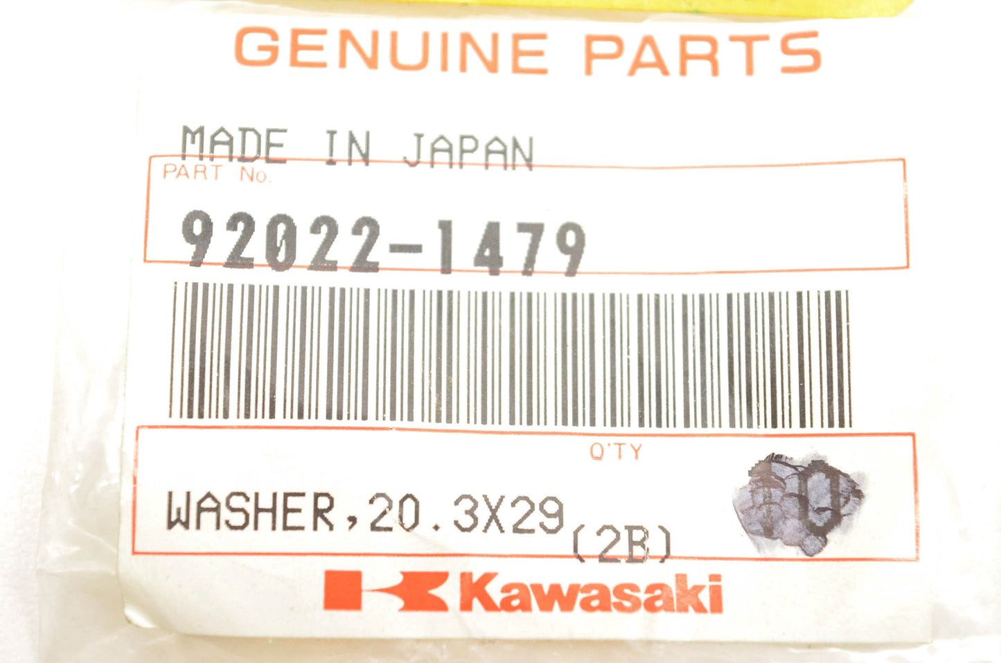 New OEM Kawasaki 92022-1479 Washer NOS