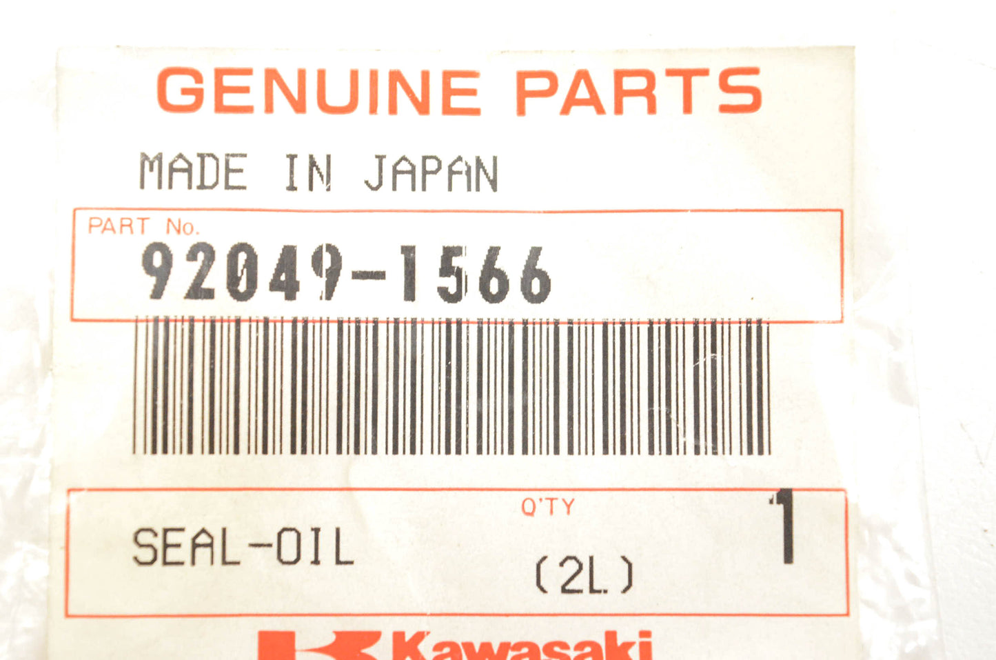 New OEM Kawasaki 92049-1566 Oil Seal NOS