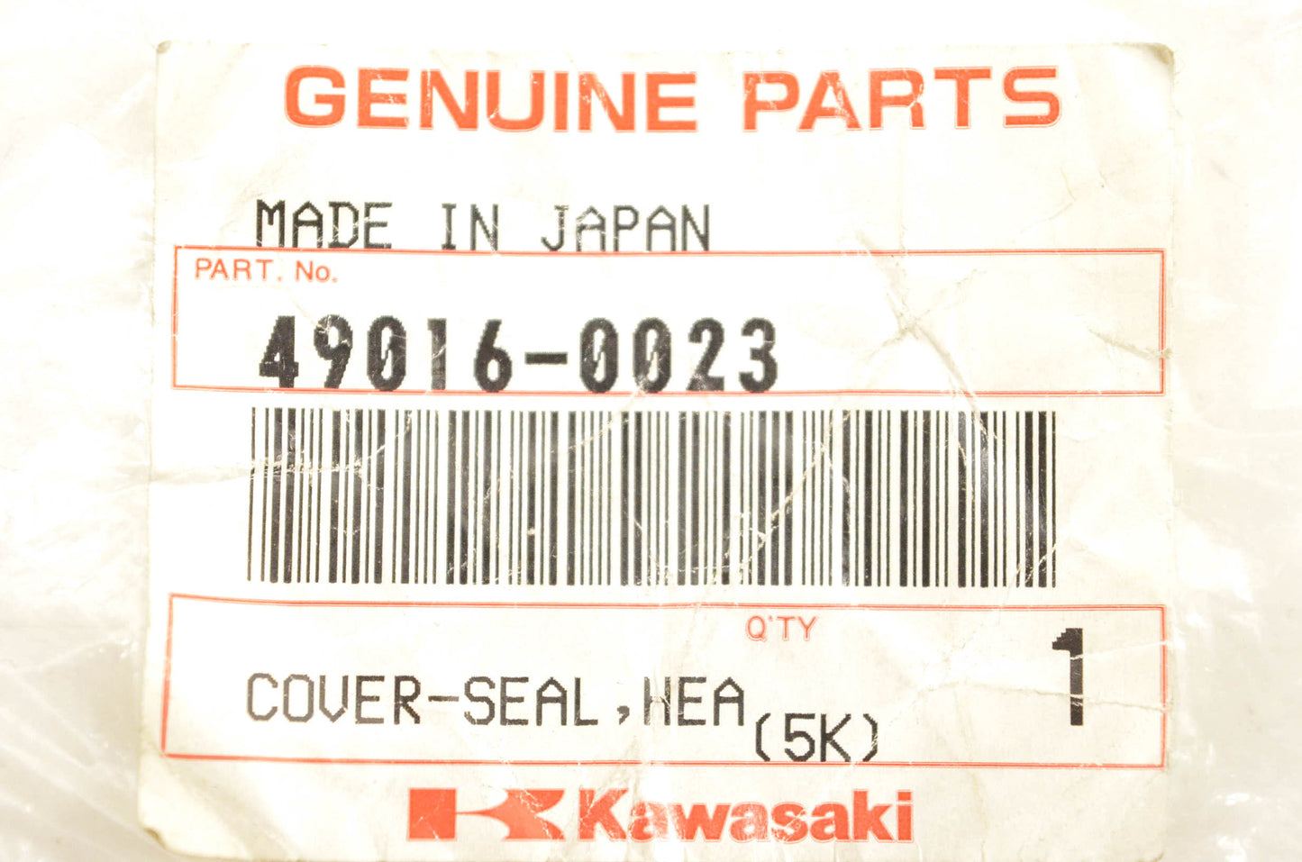 New OEM Kawasaki 49016-0023 Headlamp Cover Seal NOS