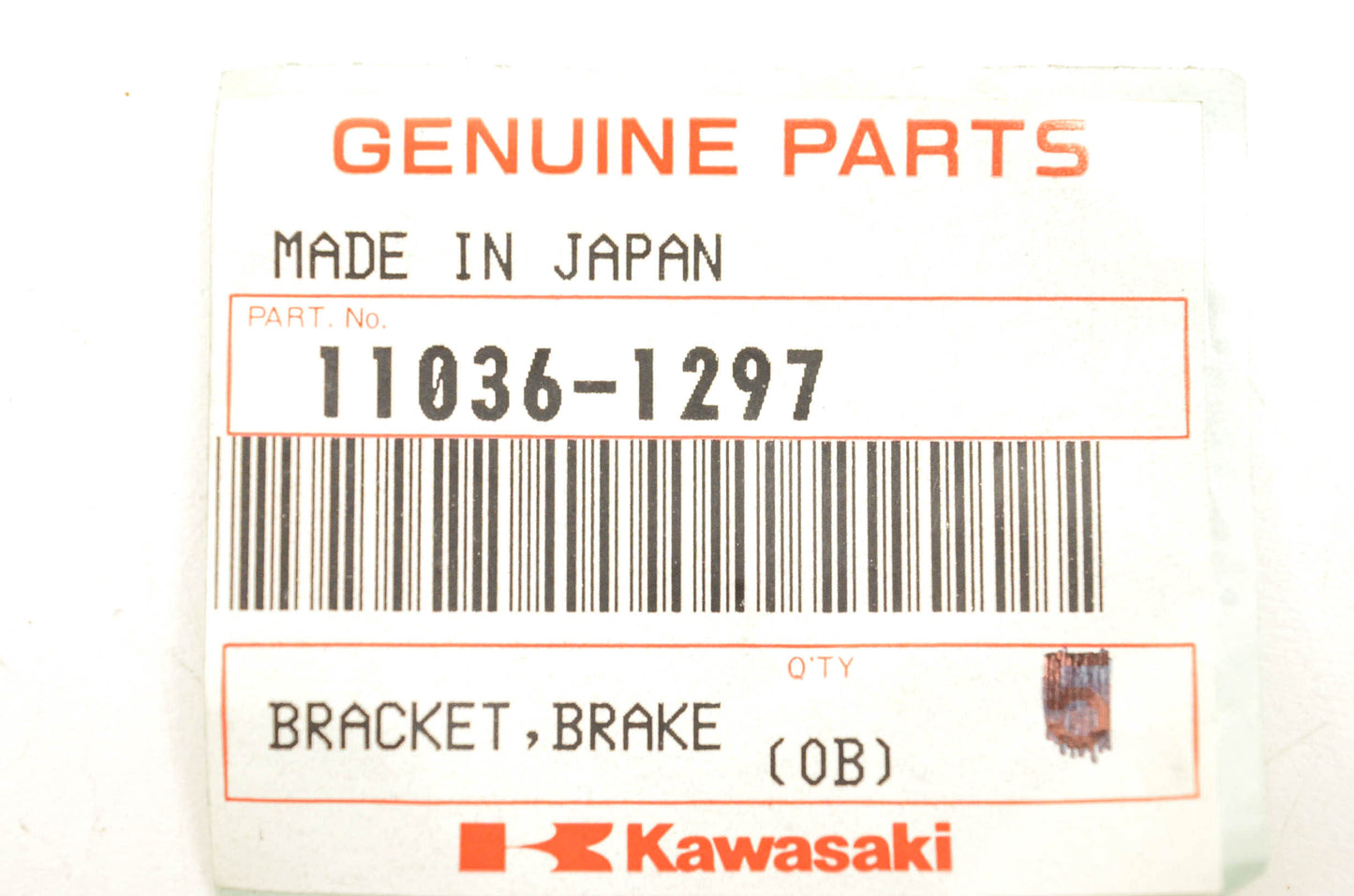 New OEM Kawasaki 11036-1297 Brake Bracket NOS