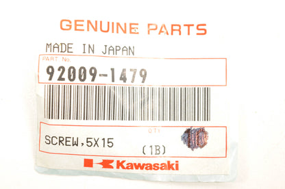 New OEM Kawasaki 92009-1479 Screw 5x15 NOS