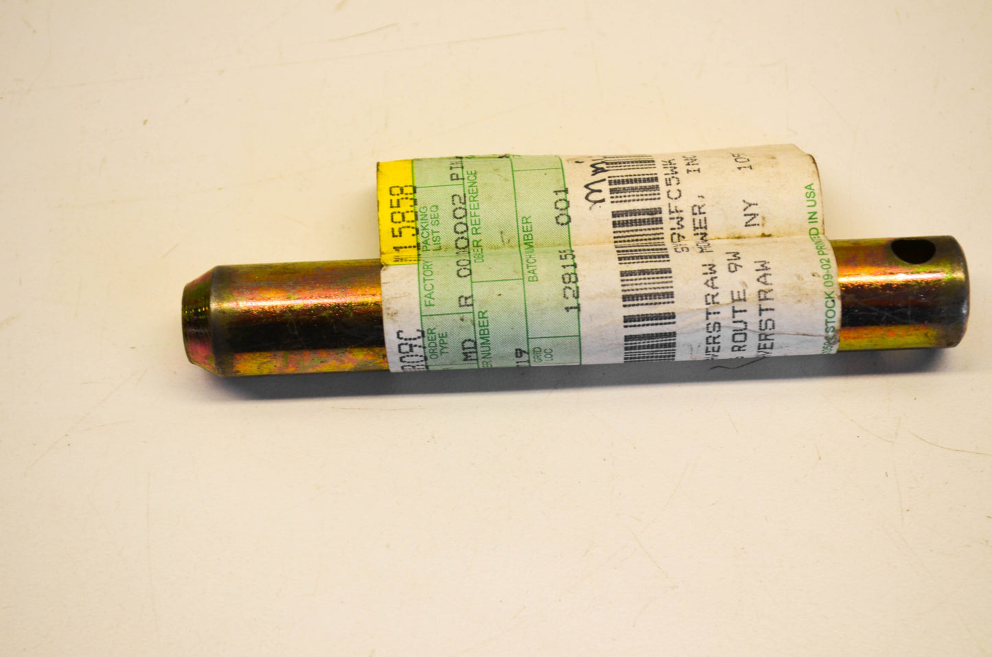 New OEM John Deere V100B09C, M115858 Pin Fastener NOS