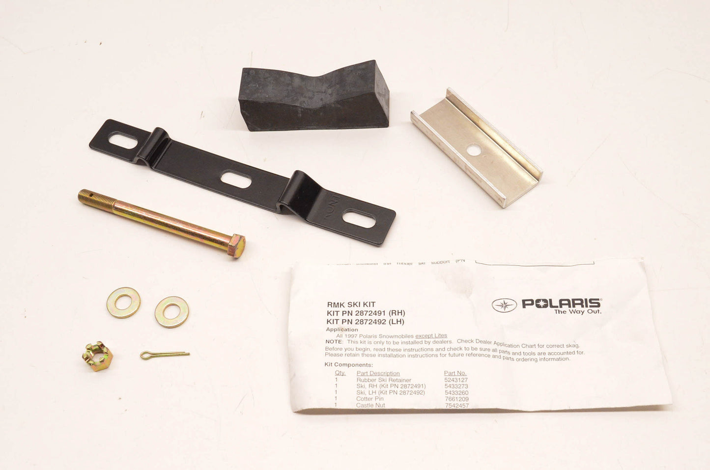 New OEM Polaris 2872491, 2872492 RMK Ski Kit NOS