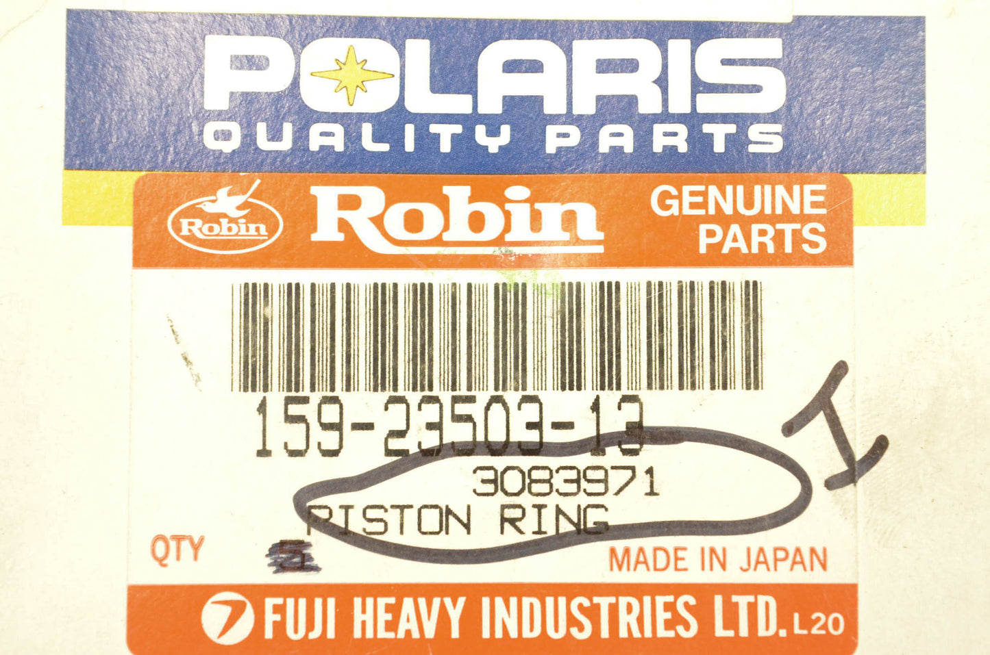New OEM Polaris 3083971, 159-23503-13 Piston Ring Qty 4 NOS