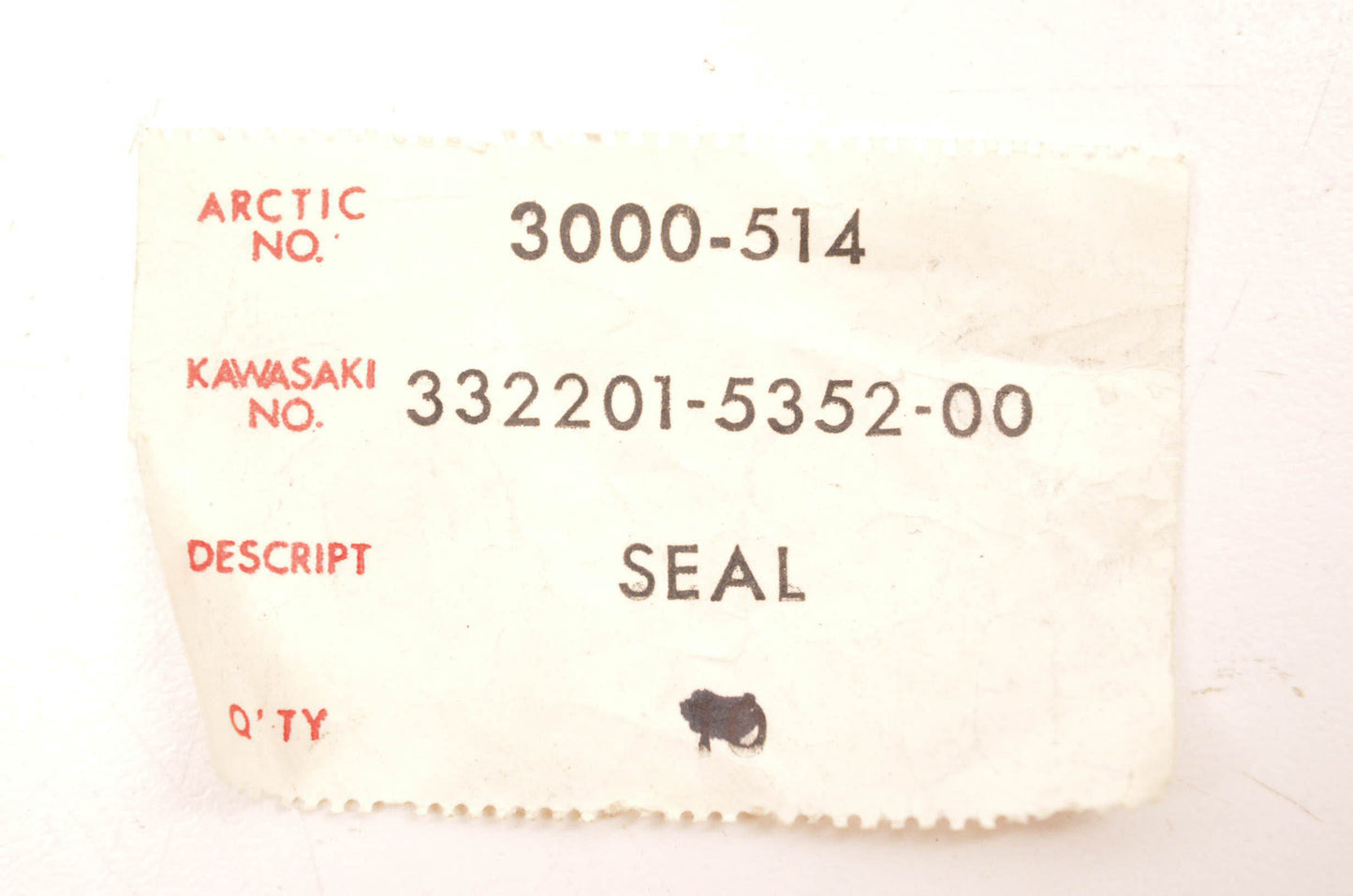 New OEM Arctic Cat 3000-514, 332201-5352-00 Seal NOS
