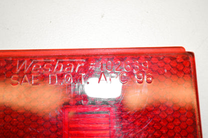 Wesbar 102639 Replacement Red Lens NOS