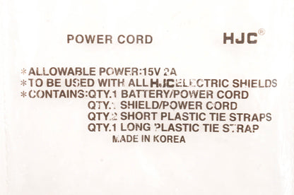 HJC 0133-0098 Electric Shield Power Cord Kit NOS