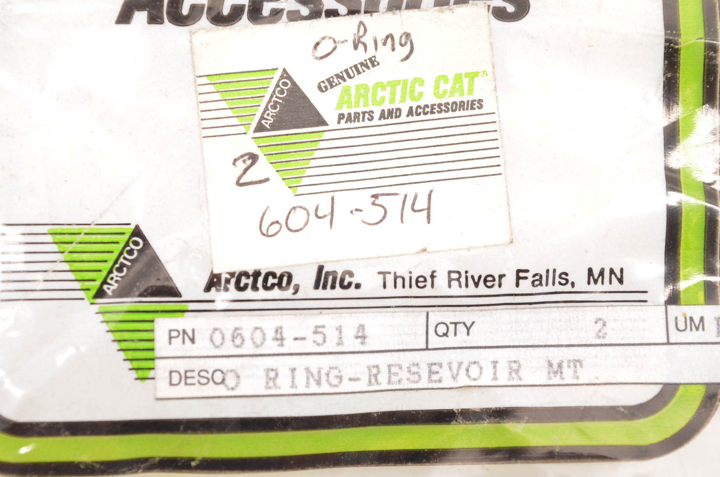 New OEM Arctic Cat 0604-514 O Ring Qty 2 NOS