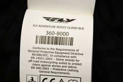Fly Racing 360-8000 Fly Adventure Roost Guard Black NOS