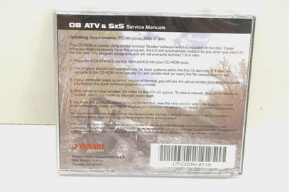 New OEM Yamaha LIT-CDSRV-AT-08 2008 ATV & SxS Service Manual CD-ROM NOS