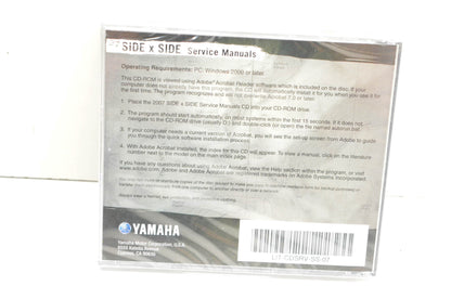 New OEM Yamaha LIT-CDSRV-SS-07 2007 Side X Side Service Manual CD-ROM NOS