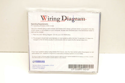 New OEM Yamaha LIT-CDSRV-WD-07 2007 Wiring Diagram CD-ROM NOS