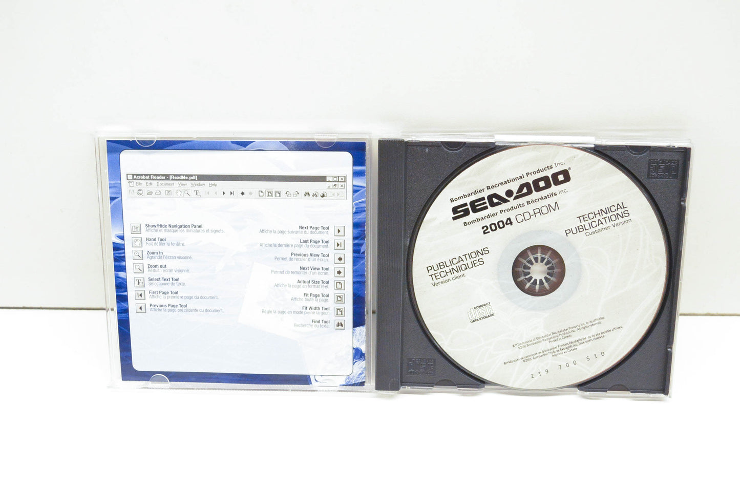 Sea Doo 219700510 2004 Technical Publications Customer Version CD-ROM