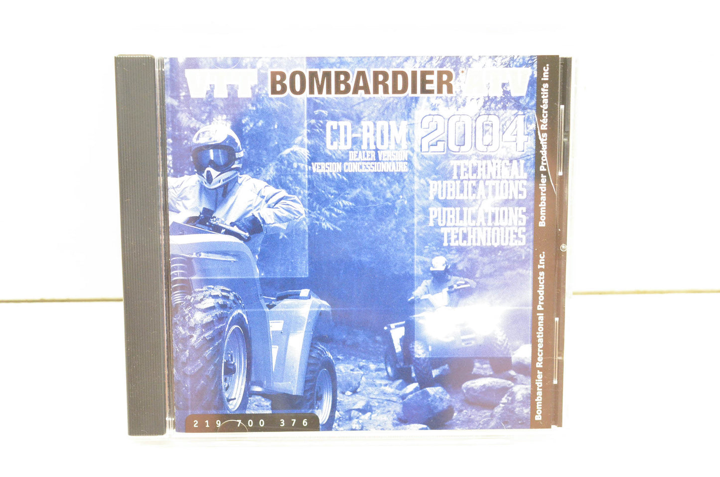 Bombardier 219700376 2004 VVT ATV Technical Publications Dealer Version CD-ROM