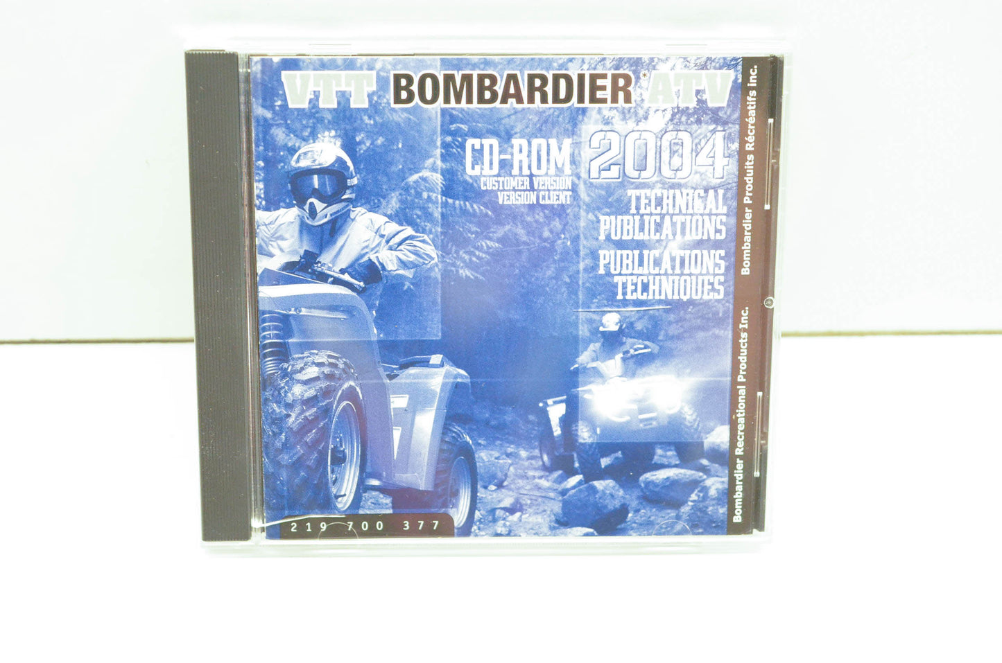 Bombardier 219700377 2004 VTT ATV Technical Publications Customer Version CD-ROM