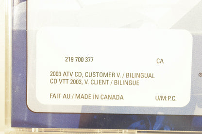 Bombardier 219700377 2004 VTT ATV Technical Publications Customer Version CD-ROM