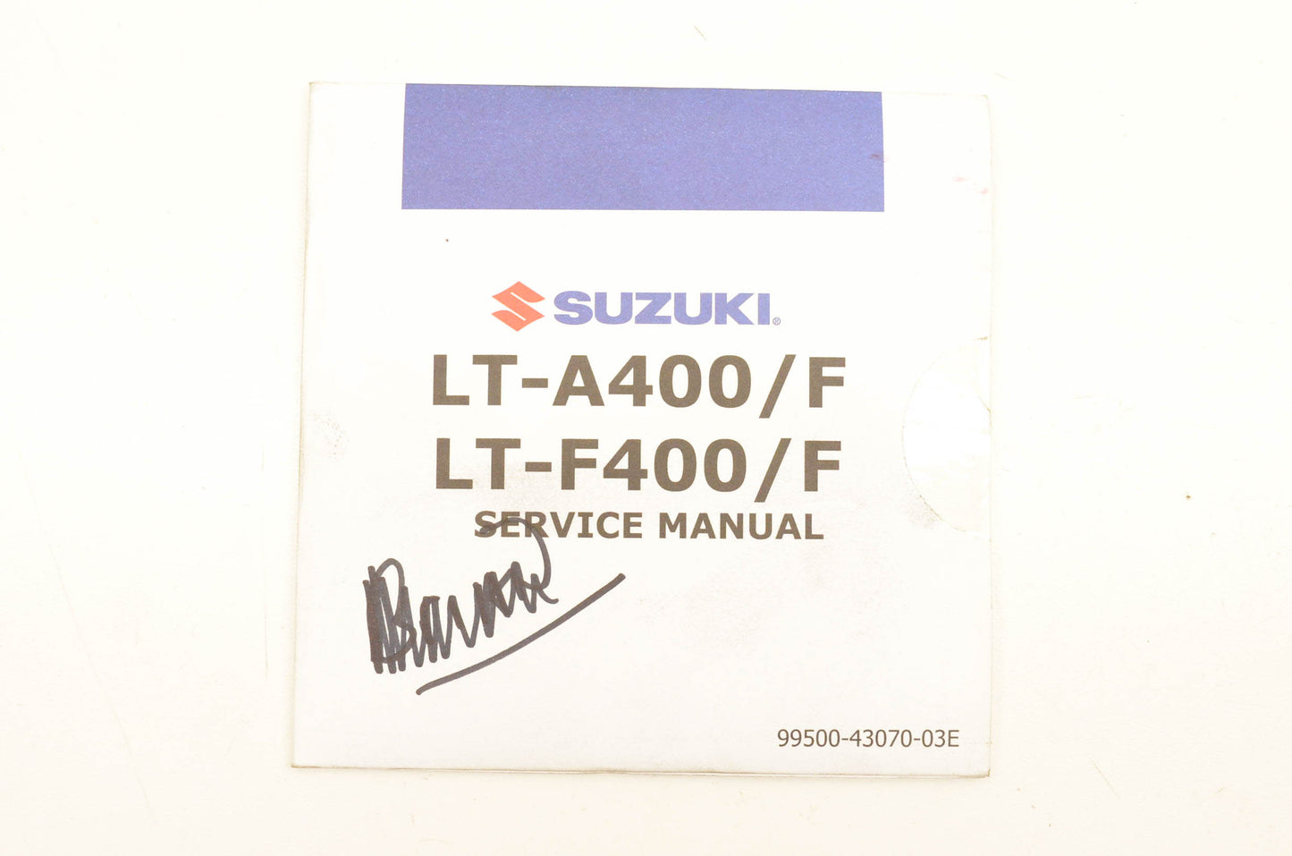 OEM Suzuki 99500-43070-03E LT-A400/F LT-F400/F Service Manual CD-ROM