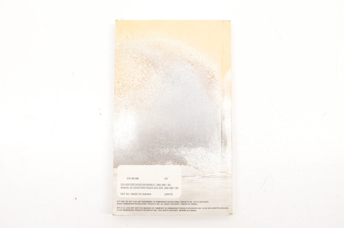 Sea Doo 219100268 2003-2007 Specification Booklet