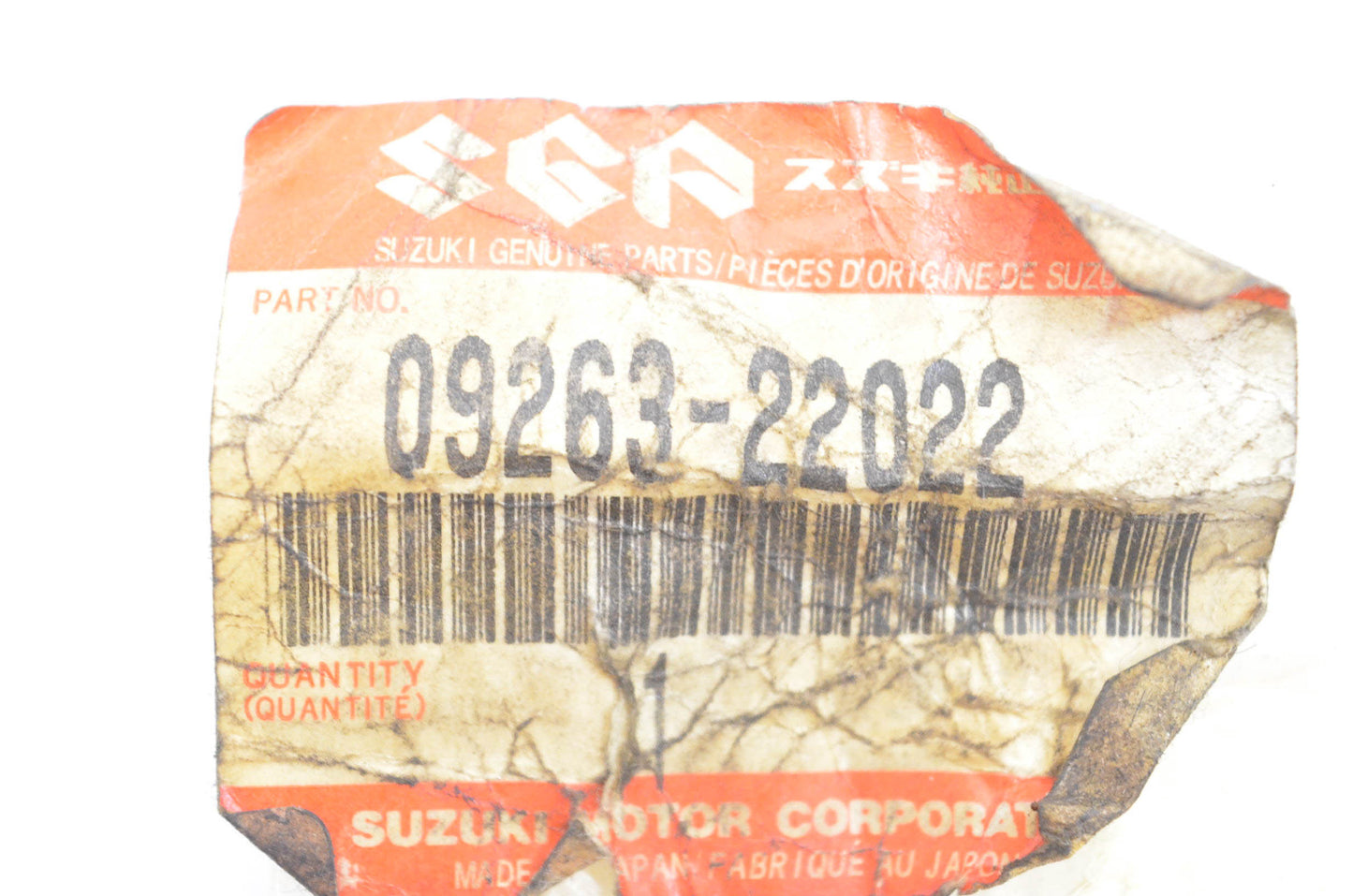 New OEM Suzuki 09263-22022 Bearing NOS