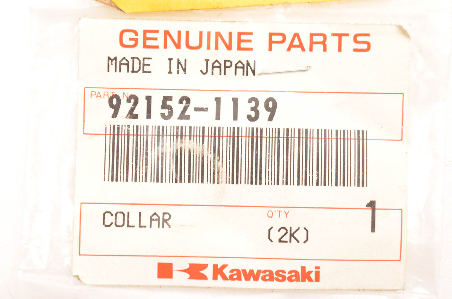 New OEM Kawasaki 92152-1139 Collar NOS