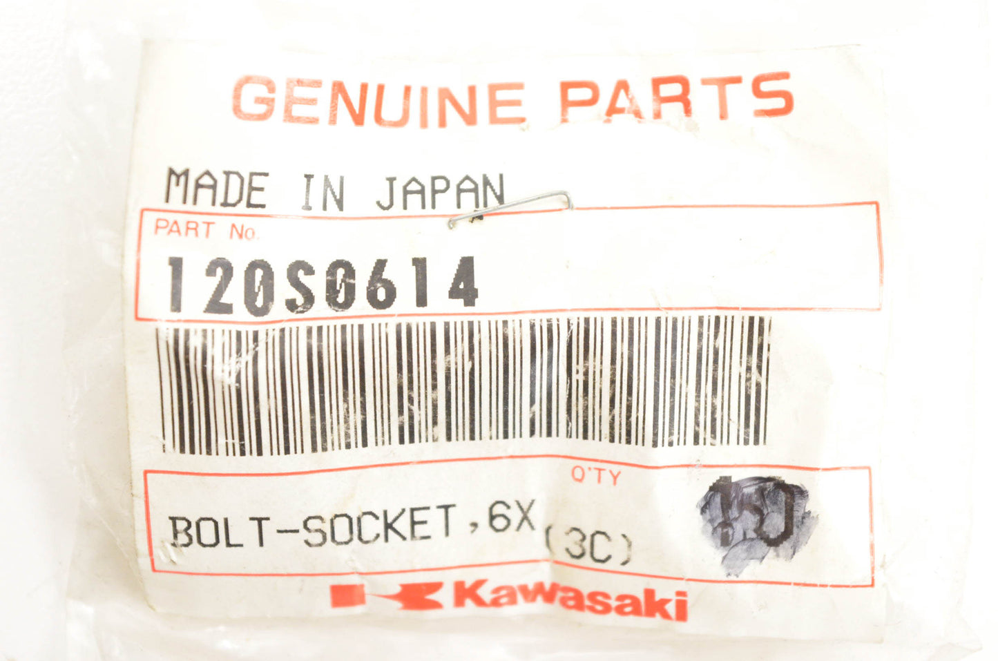 New OEM Kawasaki 120S0614 Socket Bolt NOS