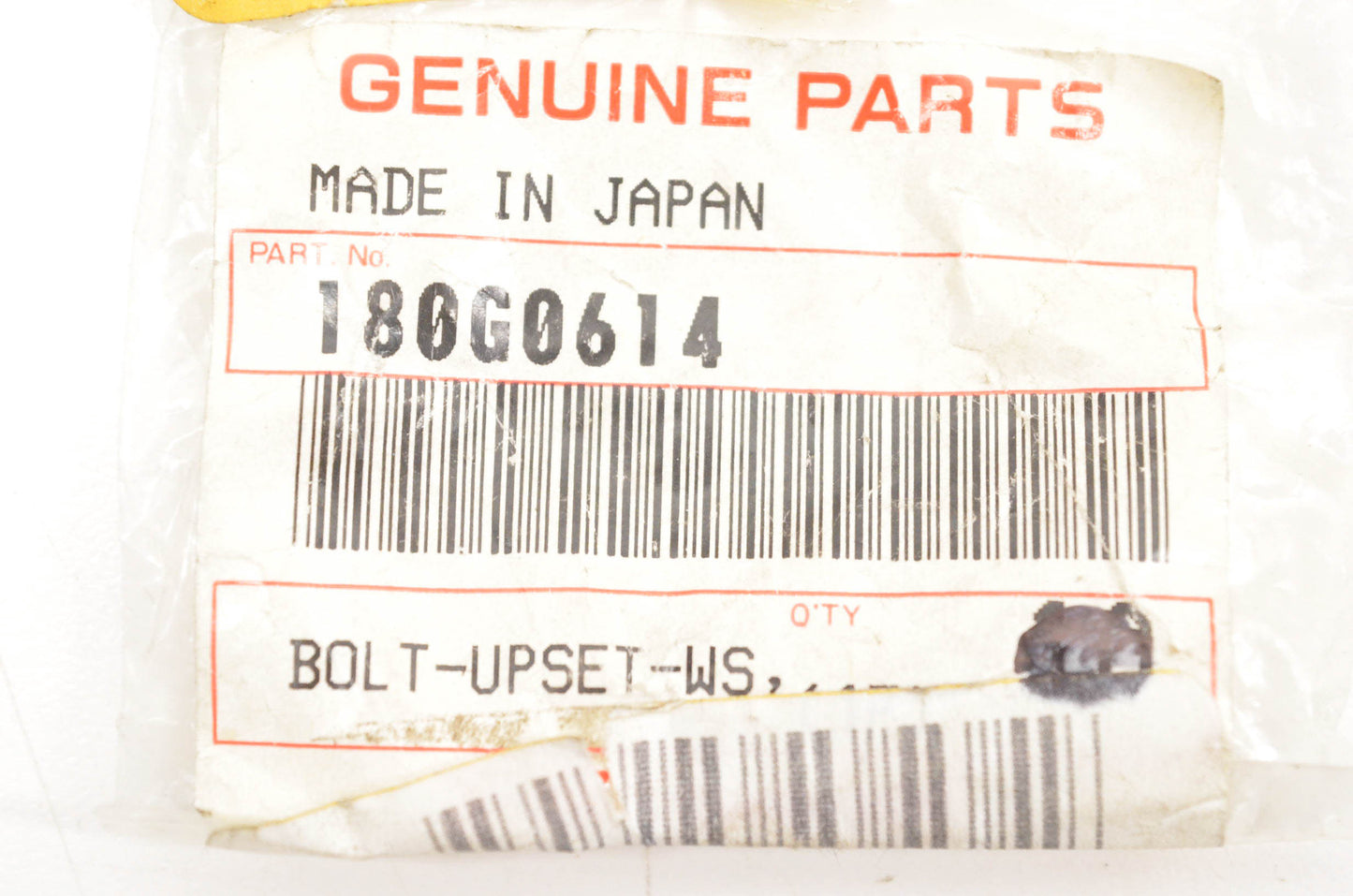 New OEM Kawasaki 180G0614 Upset Bolt NOS