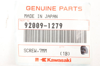 New OEM Kawasaki 92009-1279 Screw 7mm NOS
