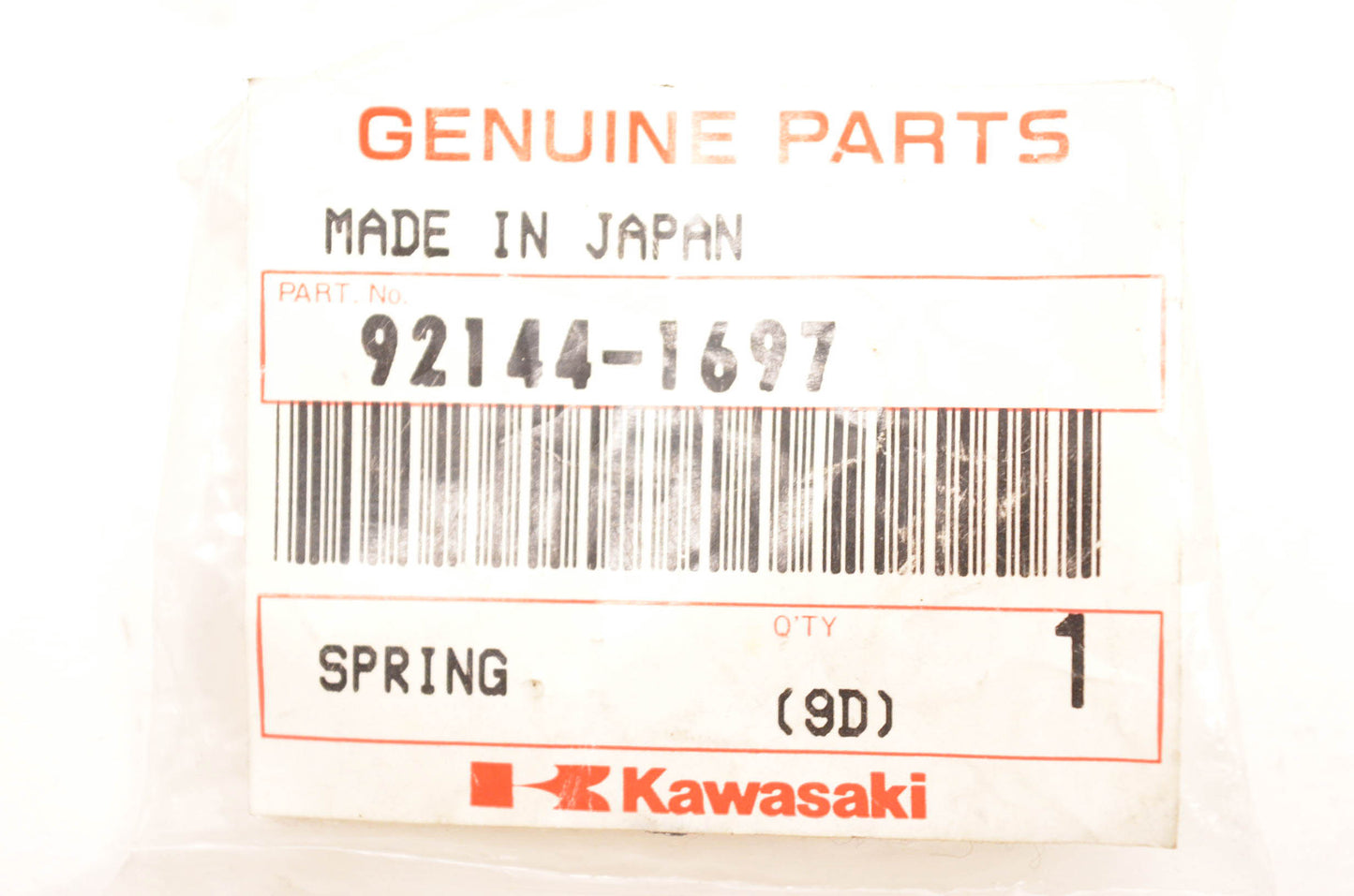 New OEM Kawasaki 92144-1697 Spring NOS