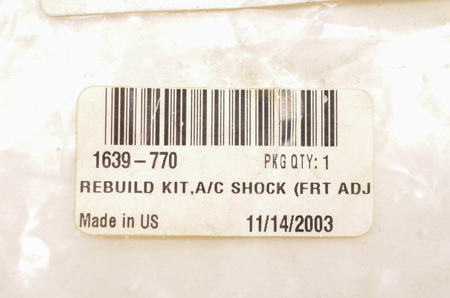 New OEM Arctic Cat 1639-770 A/C Shock Rebuild Kit NOS