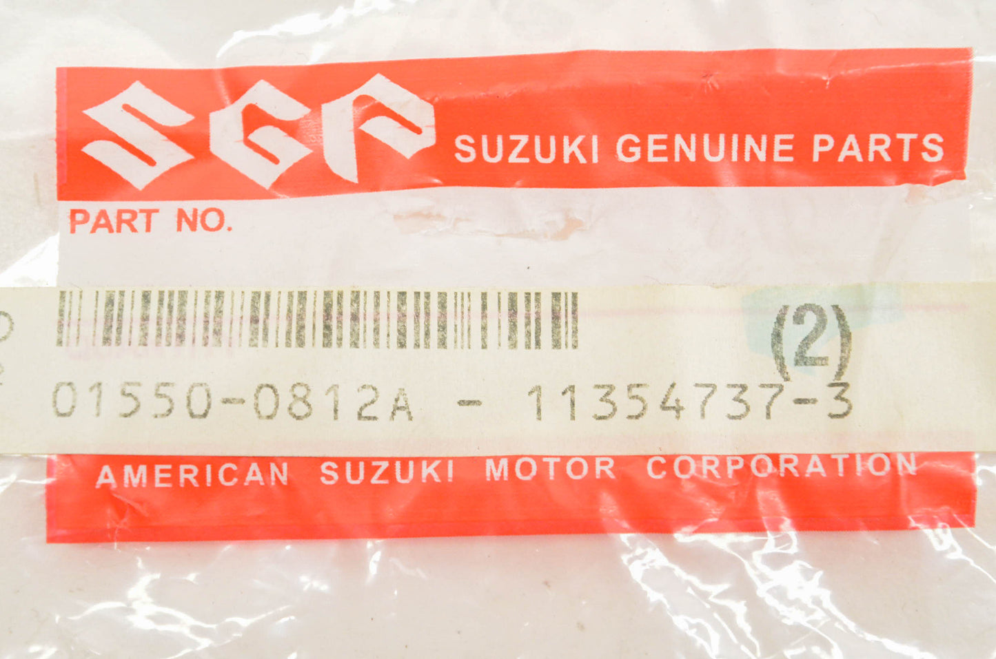 New OEM Suzuki 01550-0812A Bolt Qty 2 NOS