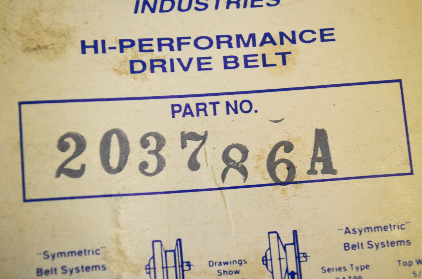 Comet 203786A Drive Belt NOS