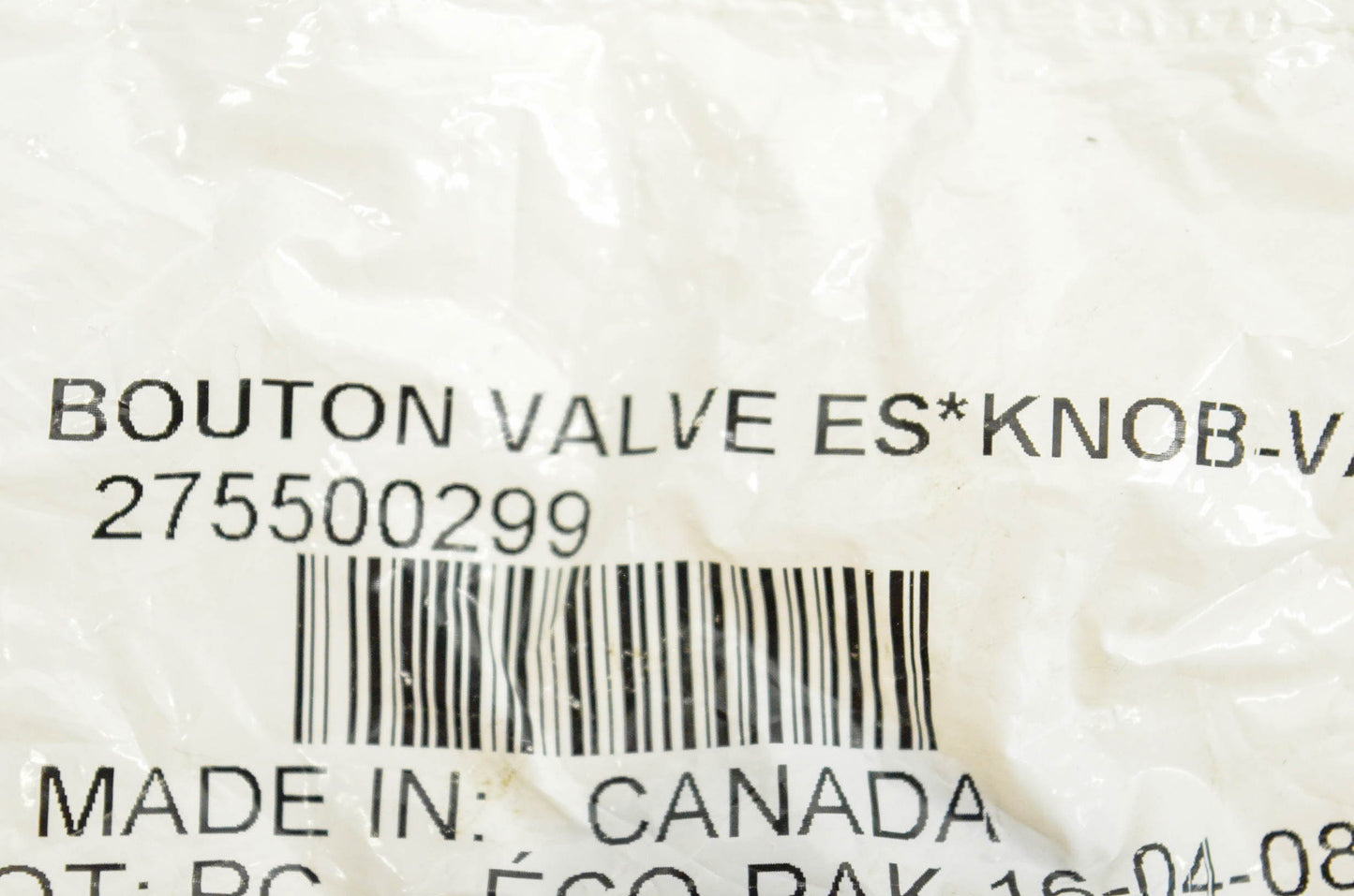 Sea-Doo 275500299, P275500299 Fuel Valve Knob Black