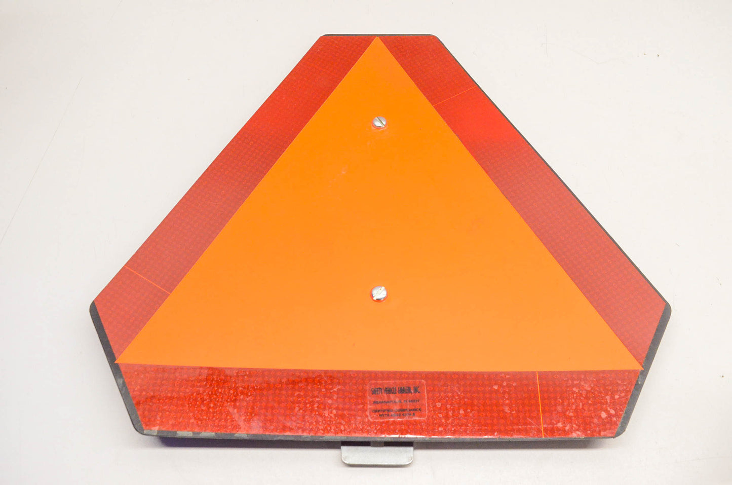 Safety Vehicle Emblem Inc Slow Moving Vehicle Plastic Emblem w/ Bracket NOS