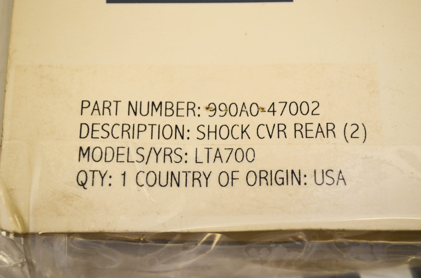 New OEM Suzuki 990A0-47002 Rear Shock Covers NOS