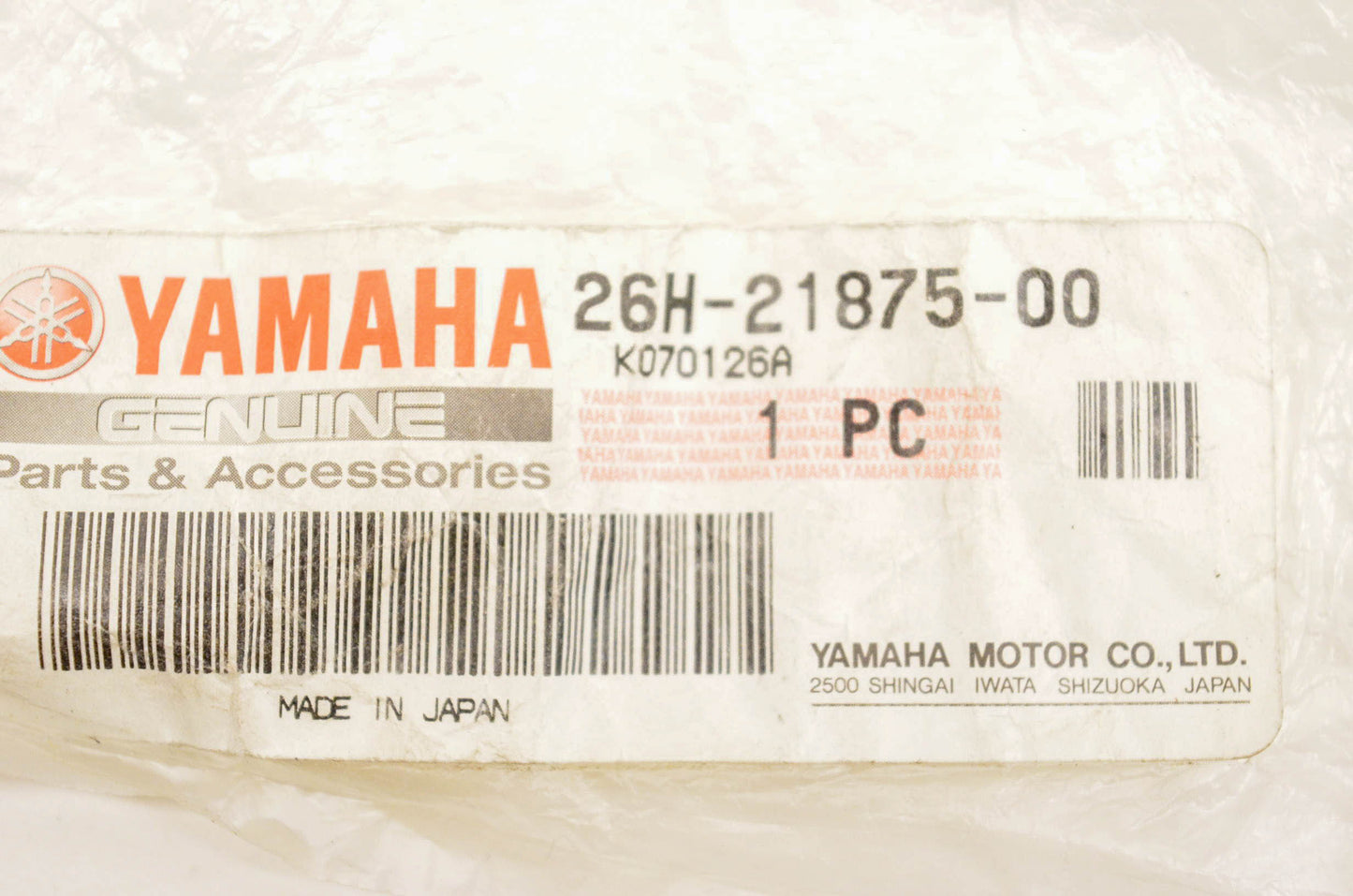 New OEM Yamaha 26H-21875-00-00 Cap NOS