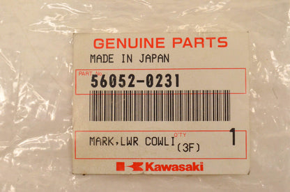 New OEM Kawasaki 56052-0231 Lower Cowling Mark ZX-6R 636 NOS