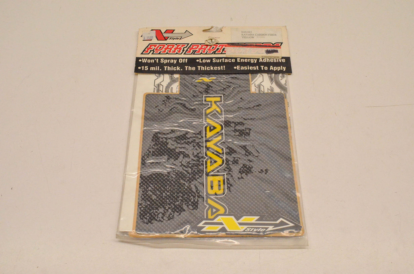 N-Style N10-025 Fork Protectors Kayaba Carbon Fiber Yellow NOS