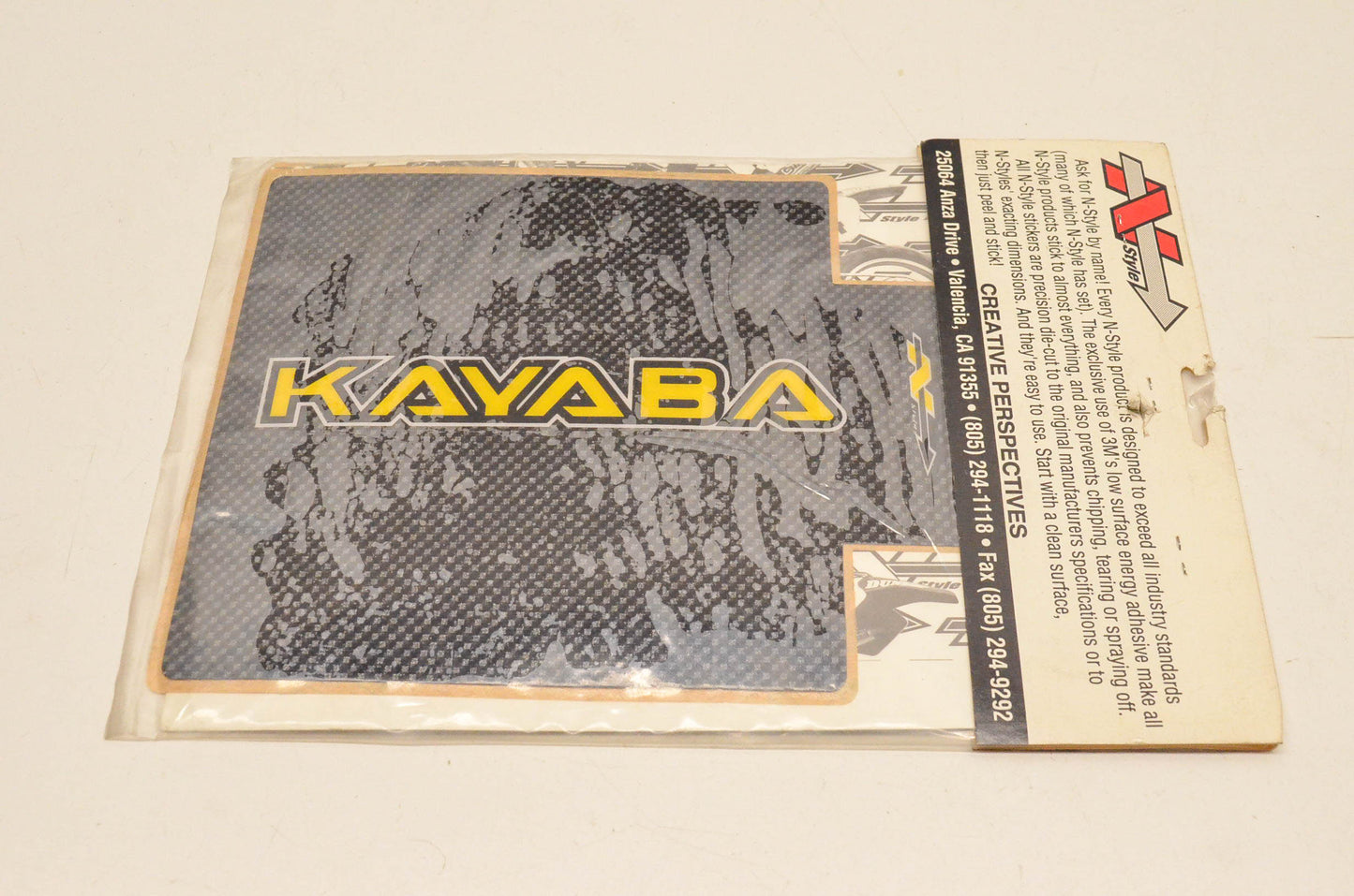 N-Style N10-025 Fork Protectors Kayaba Carbon Fiber Yellow NOS