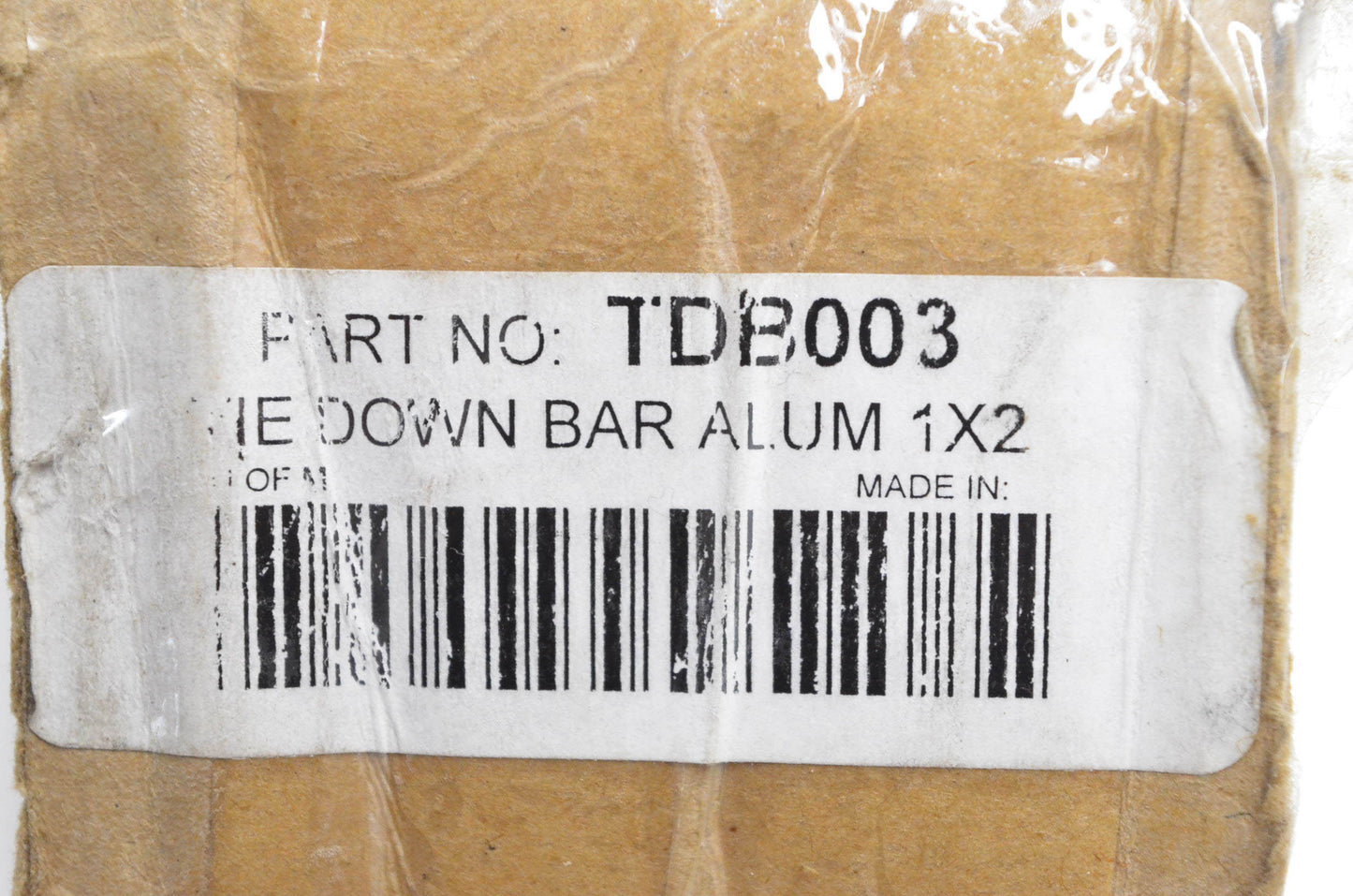 Parts Unlimited TDB003 Aluminum Tie Down Bar 1x2 NOS