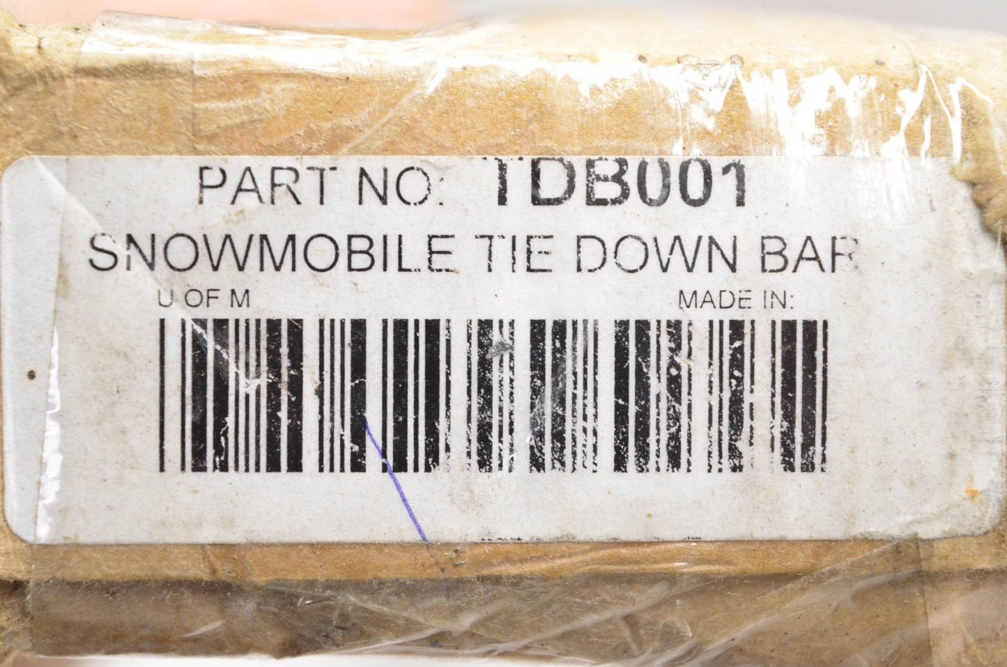 Parts Unlimited TDB001 Snowmobile Tie Down Bar NOS