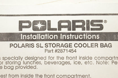 Polaris 2871454 Purple Storage Cooler Bag NOS