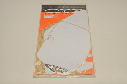 One Industries BG-KW101-WH Pre Cut Number Plate Backgrounds White NOS