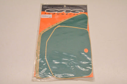 One Industries BG-KW101-GR Pre Cut Number Plate Backgrounds Green NOS