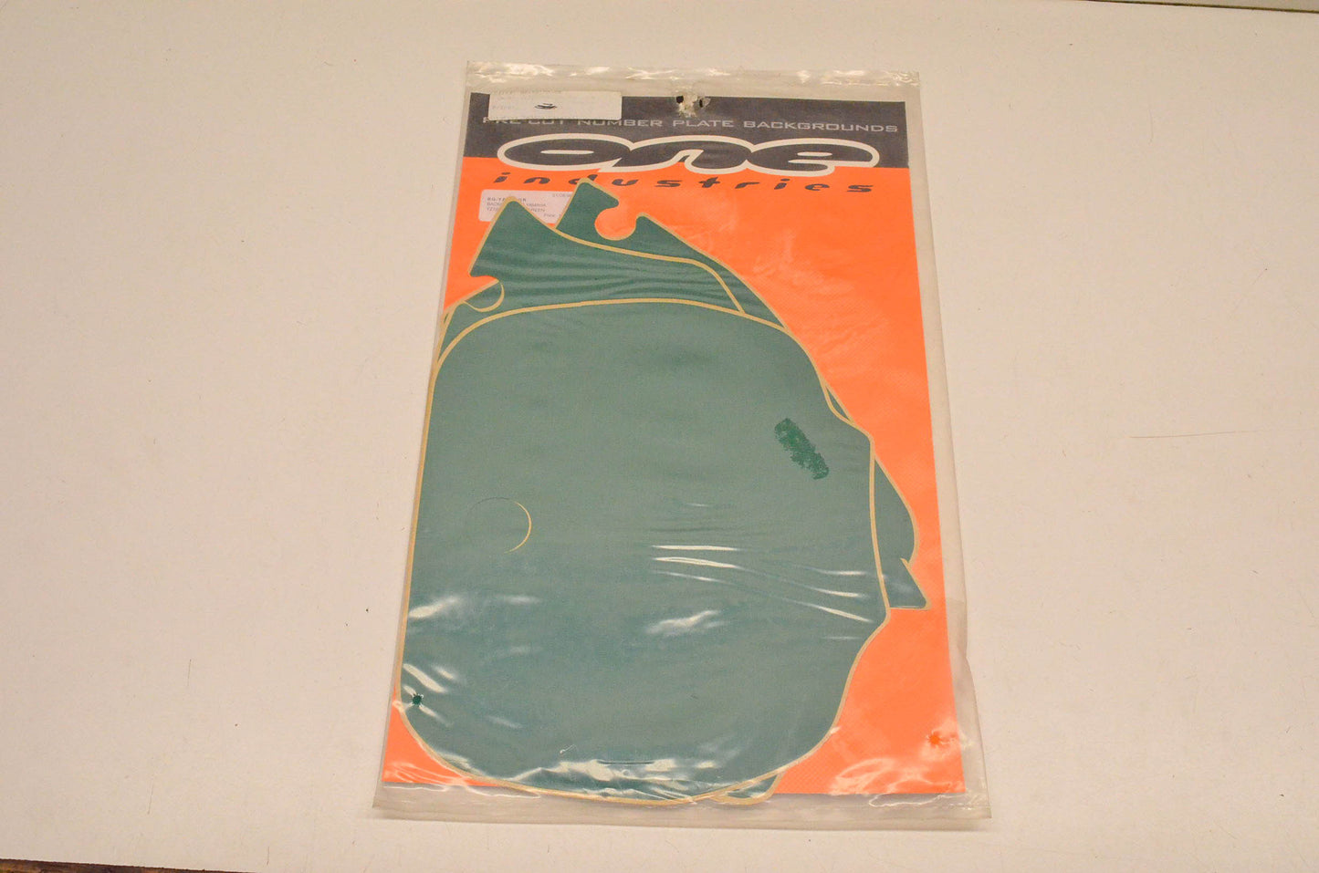 One Industries BG-YA100-GR Pre Cut Number Plate Backgrounds Green NOS