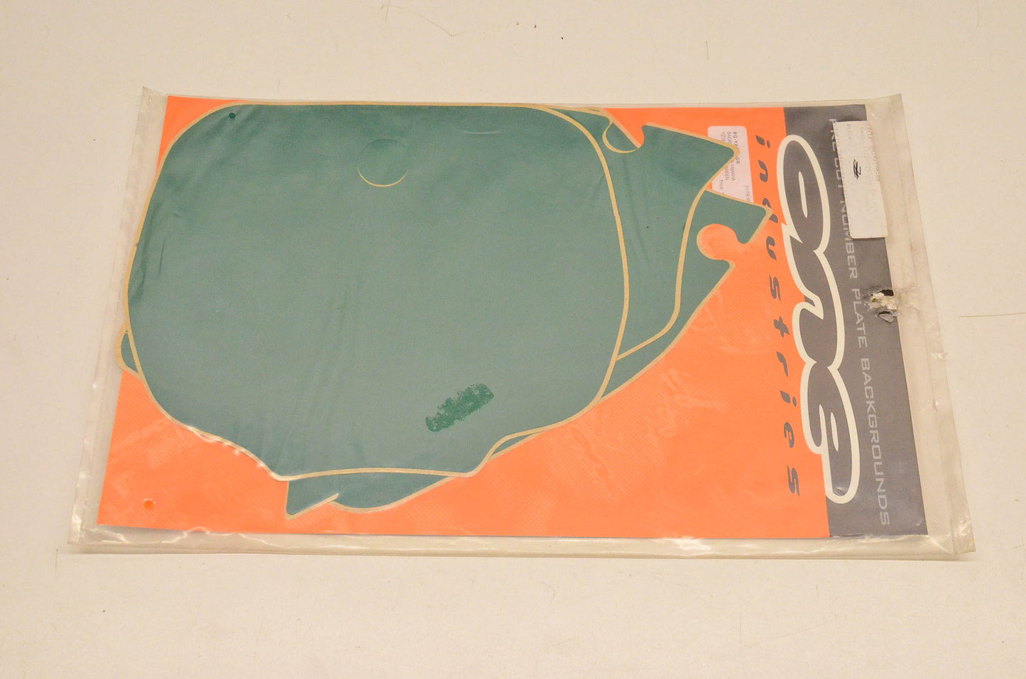 One Industries BG-YA100-GR Pre Cut Number Plate Backgrounds Green NOS