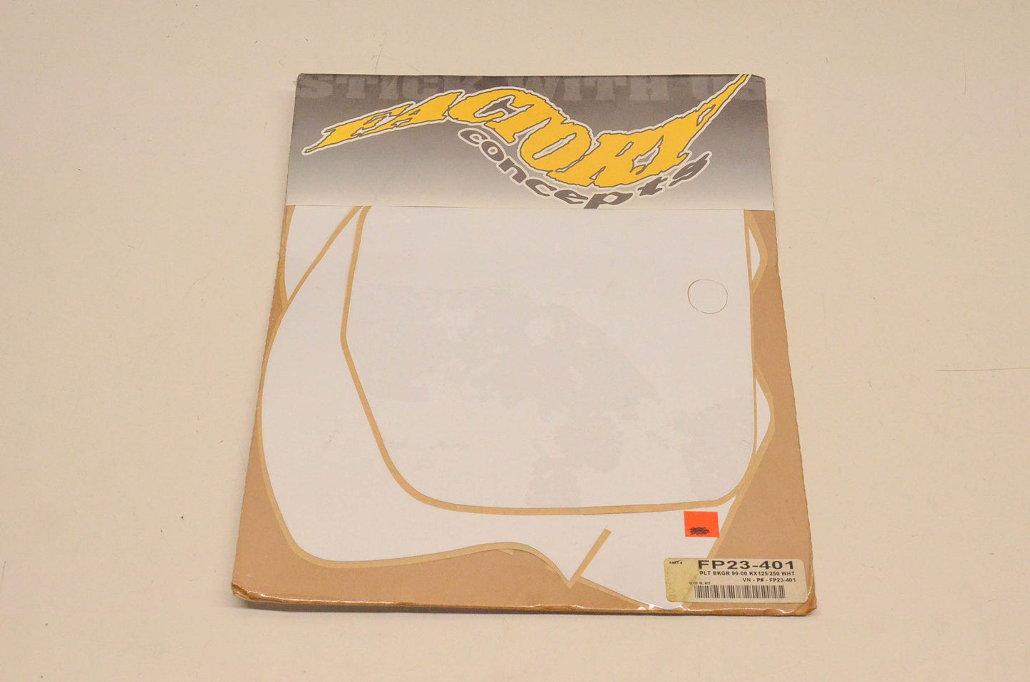 Factory Concepts FP23-401 Plate Background White NOS