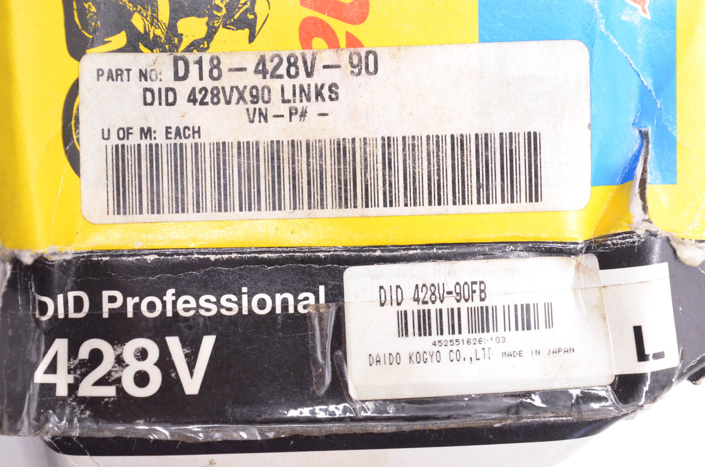 D.I.D. 428VXX90FB 428VX90 Motorcycle Chain NOS