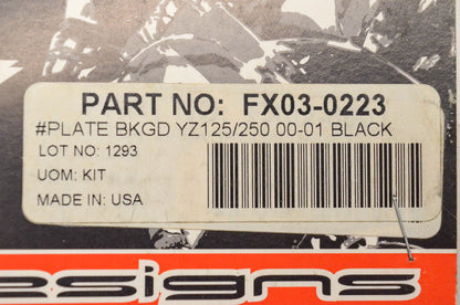 Factory Effex FX03-0223 Plate Background Black NOS