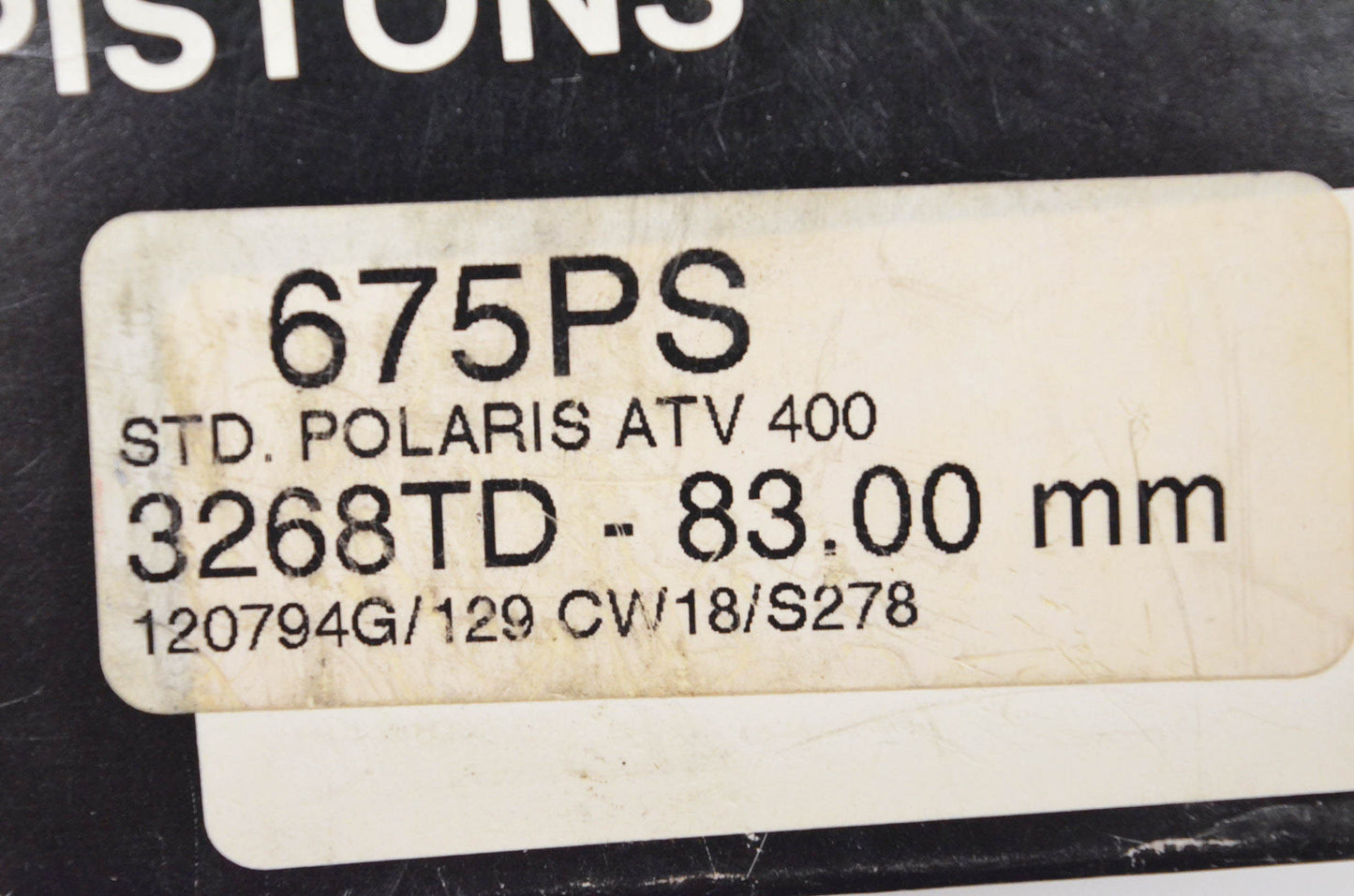 Wiseco 675PS , 3268TD Piston Kit NOS